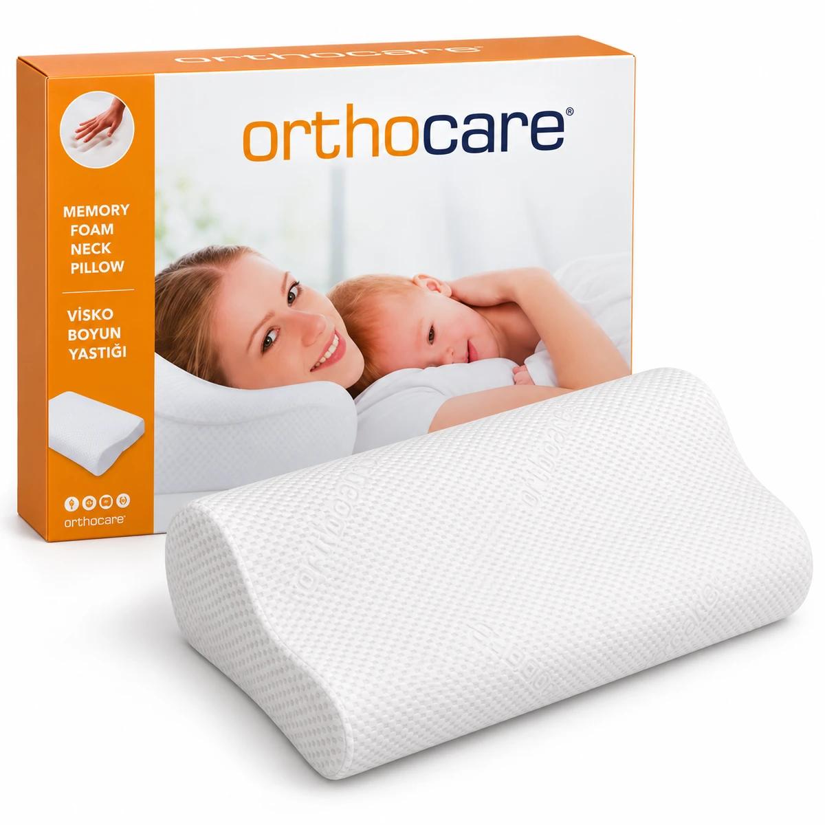 Orthocare 1911 visko ortopedik boyun yastığı kutulu ana ürün görseli