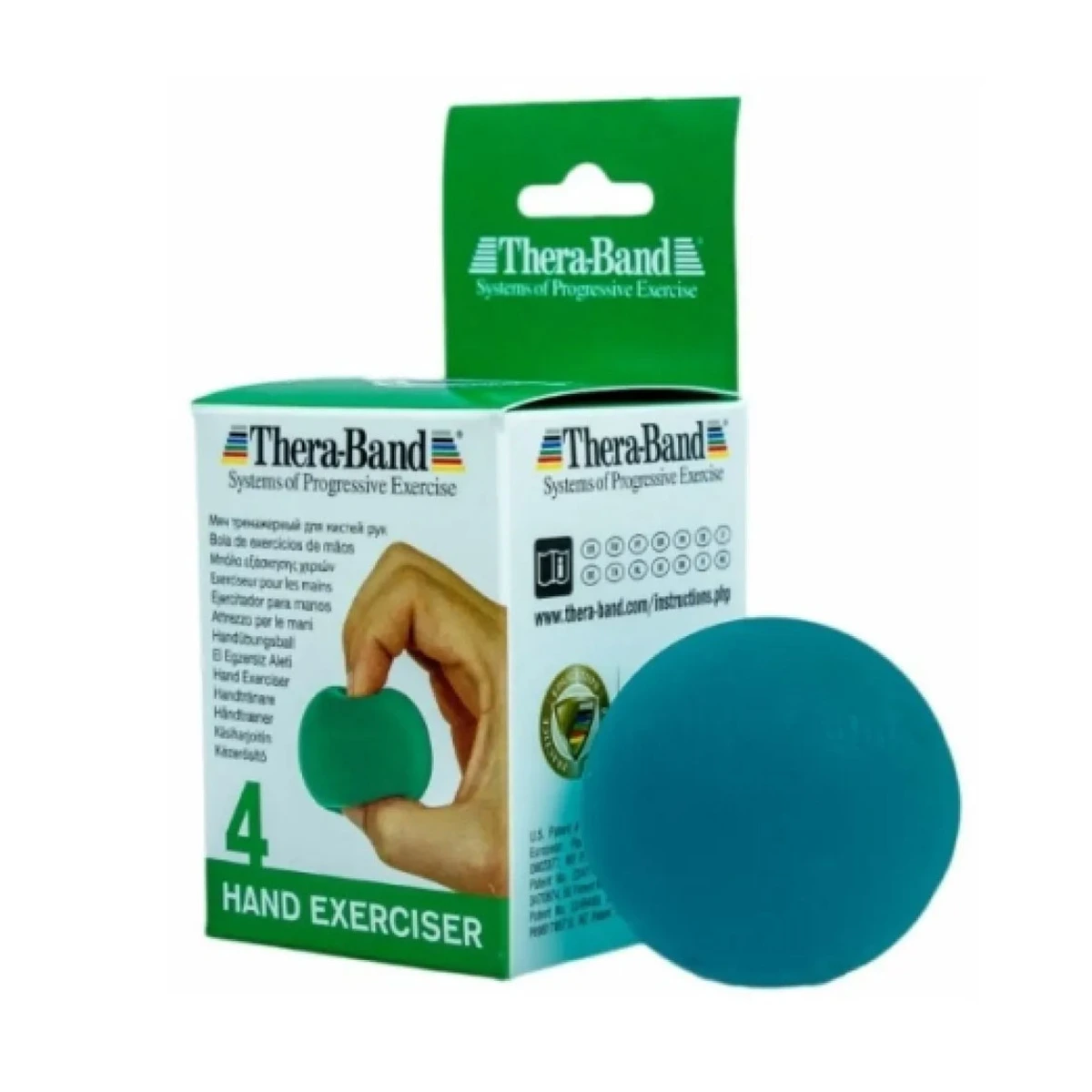 TheraBand 12337 yeşil orta dirençli standart boy el egzersiz topu ana görseli