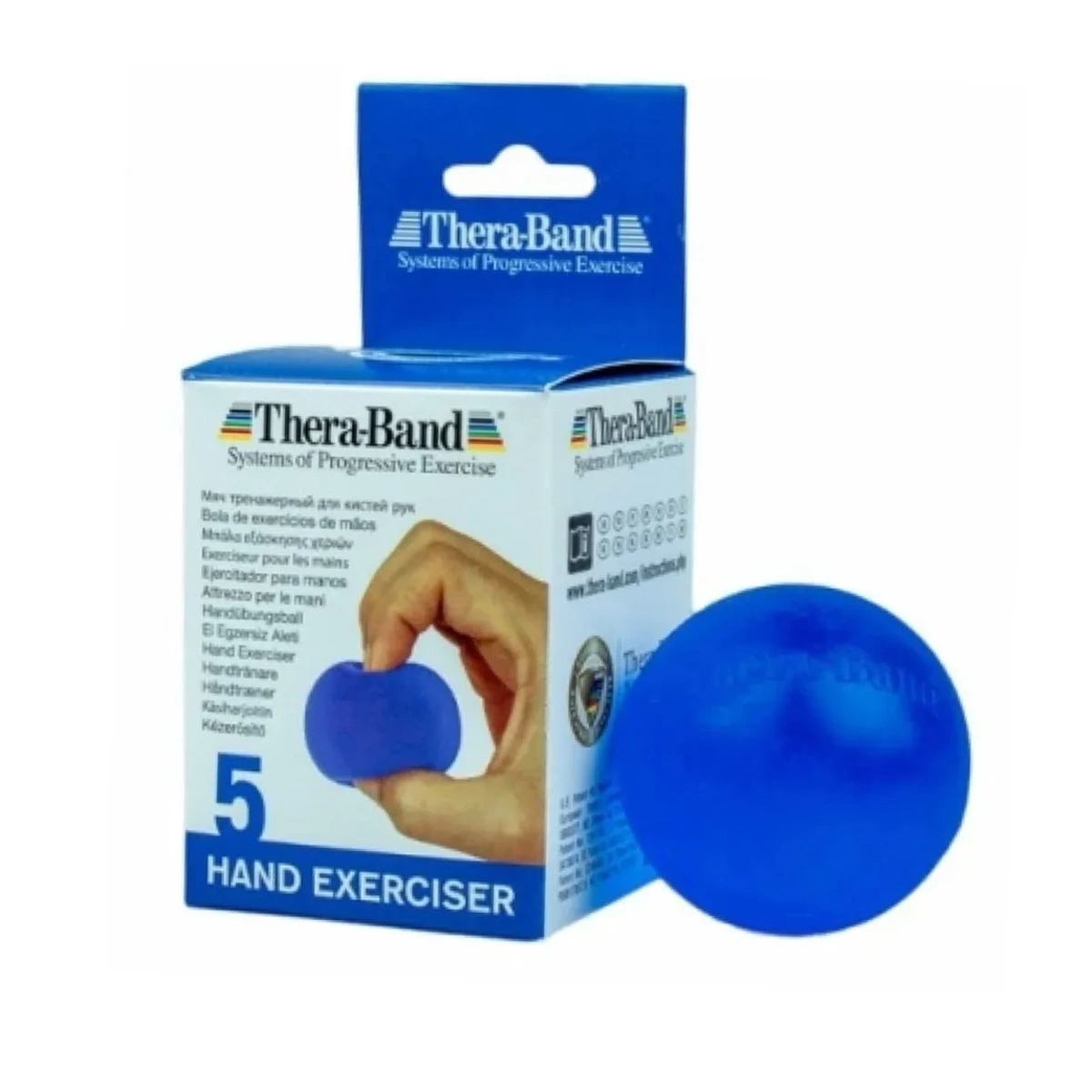 TheraBand 12338 mavi sert dirençli standart boy el egzersiz topu ana görseli