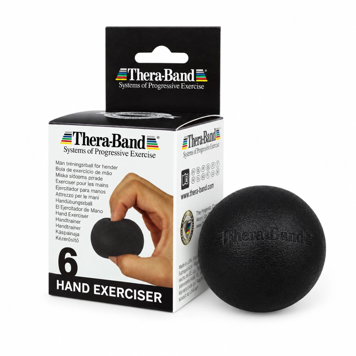 TheraBand 12339 siyah ekstra sert dirençli standart boy el egzersiz topu ana görseli