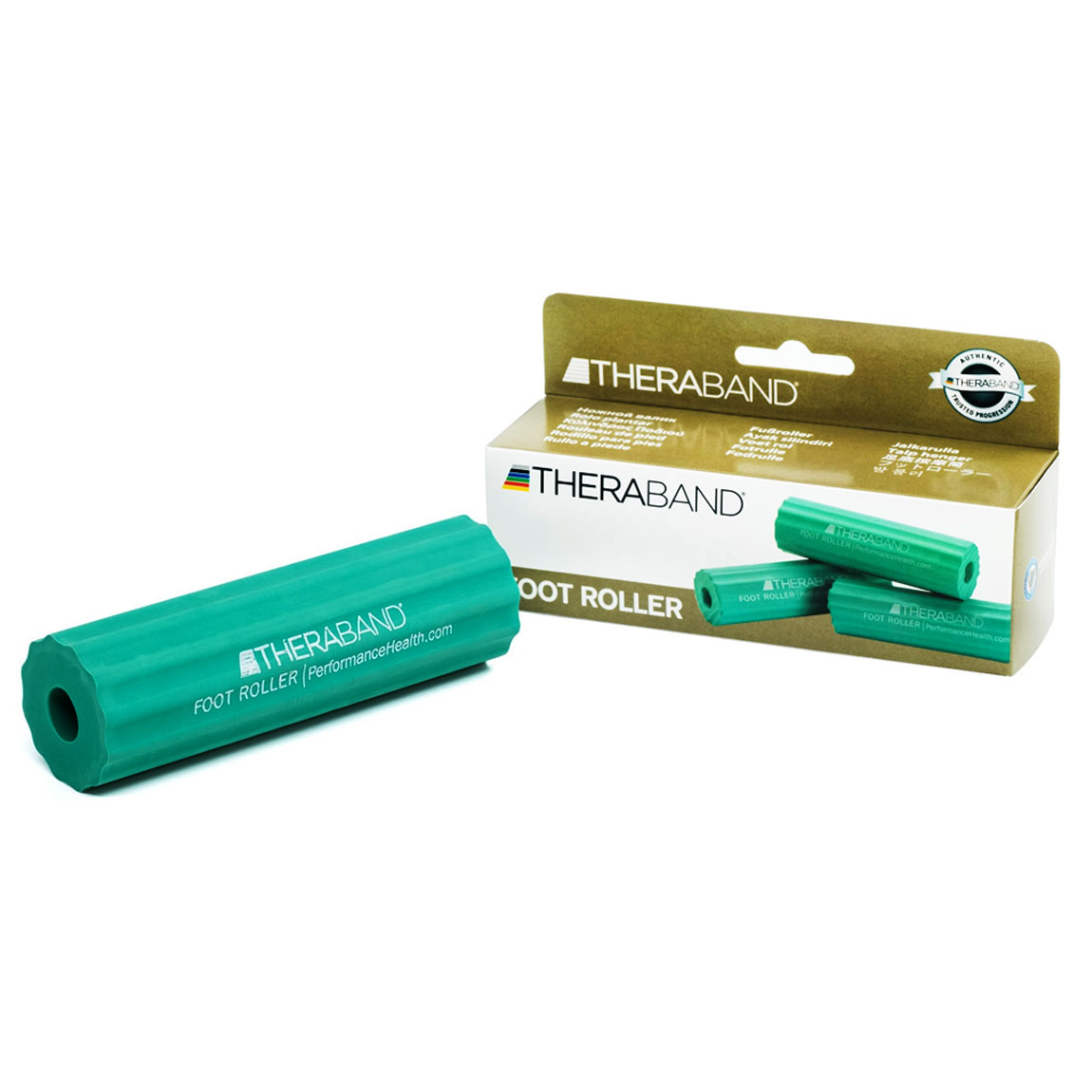 TheraBand 56150 Foot Roller yeşil ayak masaj silindiri kutulu ürün görseli